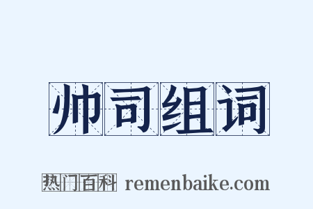 帅司组词是什么意思的图片